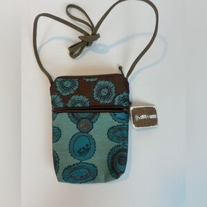 Maruca Crossbody Bag Purse Tapestry Blue Geometric